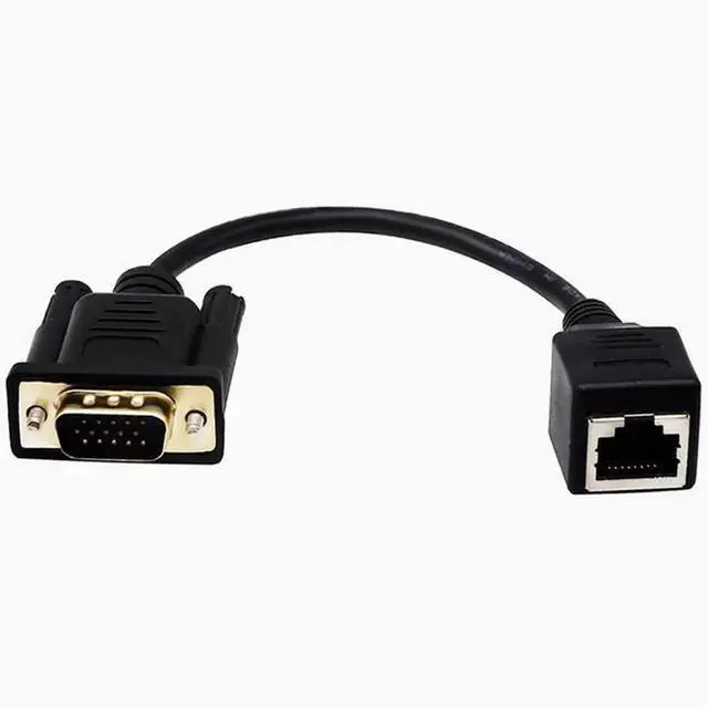 Alt view image 2 of 3 - vga to Network port 0.15 m VGA to RJ45 cable The VGA signal is transmitted through a network cable VGA male