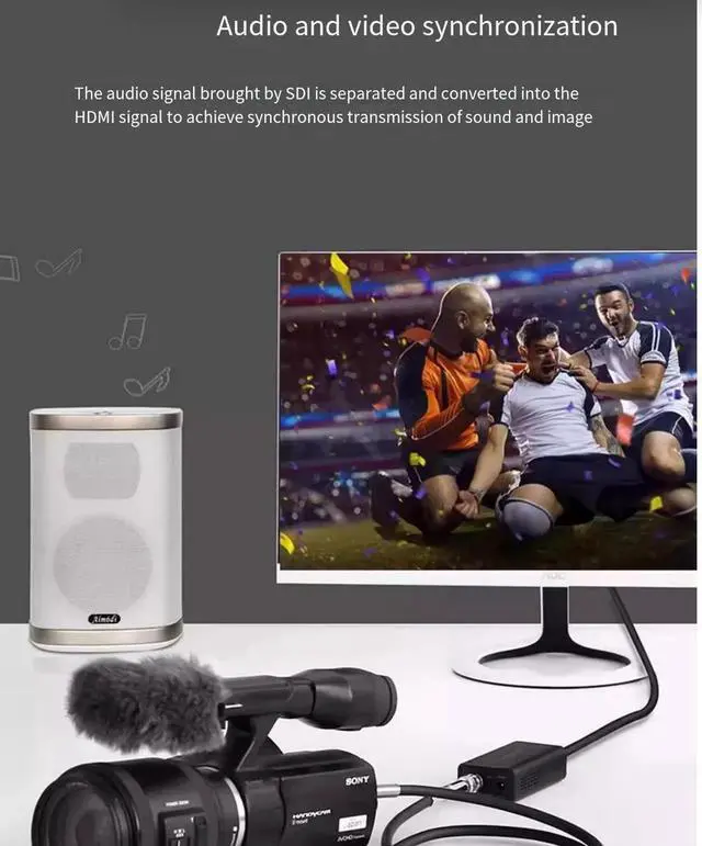 Alt view image 7 of 7 - HDMI to SDI converter line computer audio and video 100 meters transmission 1080P/60Hz broadcast grade HD TV engineering grade signal to 3G/HD-SDI