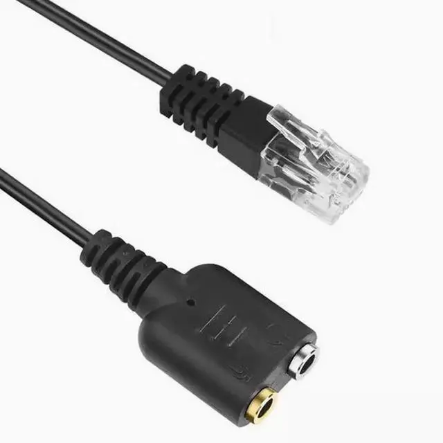 Main image of 4P4C Crystal Head RJ9 Headphone conversion Dual 3.5MM computer plug Telephone converter Telephone headphone conversion cable RJ9 to 2 3.5A