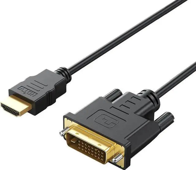 Alt view image 7 of 7 - HDMI to DVI Cable 6 FT Bidirectional DVI-D to HDMI Male to Male High Speed Adapter Cable Support 1080P Full HD