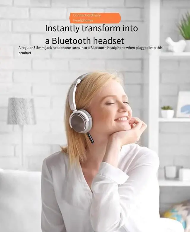 Alt view image 2 of 7 - Bluetooth 5.3 receiver, AUX car Bluetooth hands-free call navigation, wireless audio headphone, headset adapter