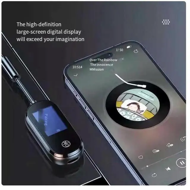 Alt view image 7 of 7 - 5.4 Bluetooth adapter, transmitter, receiver, LCD liquid crystal display, car audio, wireless Bluetooth to lossless conversion