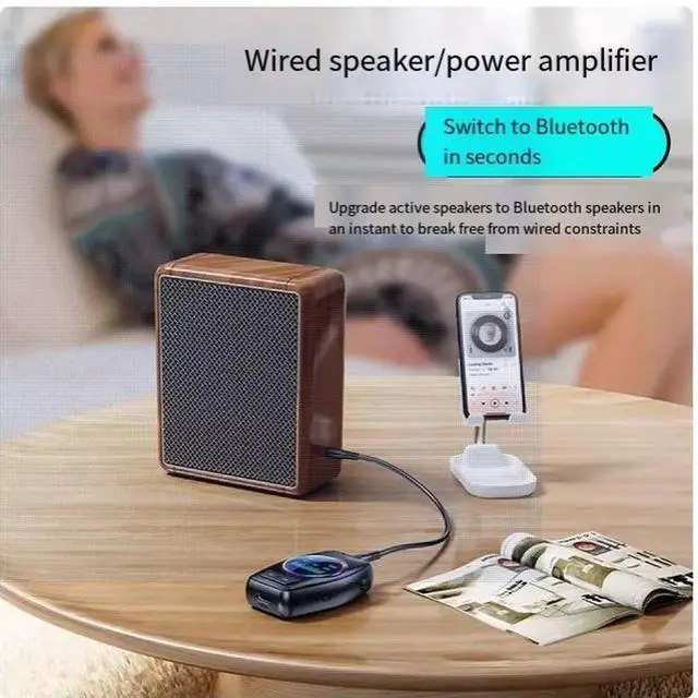 Alt view image 2 of 6 - 5.4AUX Bluetooth receiver, wireless audio receiver, Bluetooth receiving and transmitting two-in-one car adapter, supports TF card playback