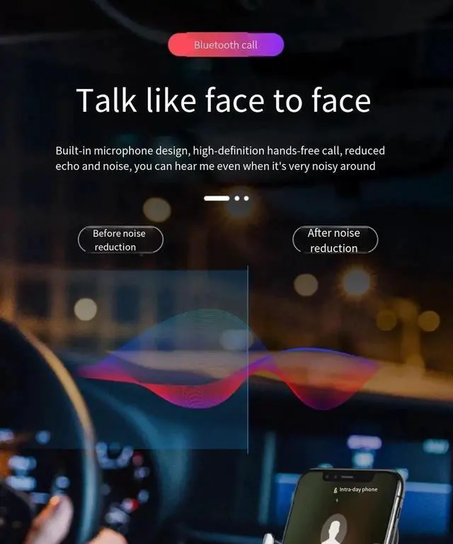 Alt view image 6 of 7 - Bluetooth 5.0 speaker power amplifier, wired to wireless, car AUX receiver, high-quality hands-free call, USB