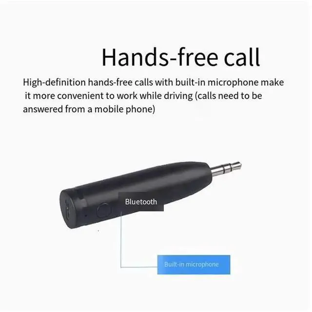Alt view image 2 of 7 - Bluetooth 5.0 speaker power amplifier, wired to wireless, car AUX receiver, high-quality hands-free call, USB