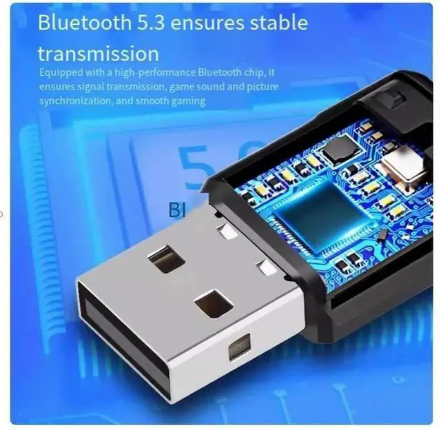 Alt view image 3 of 5 - USB Wireless Bluetooth Audio Transmitter 5.3 is compatible with PS4/PS5/pro/switch/ computer Bluetooth reception