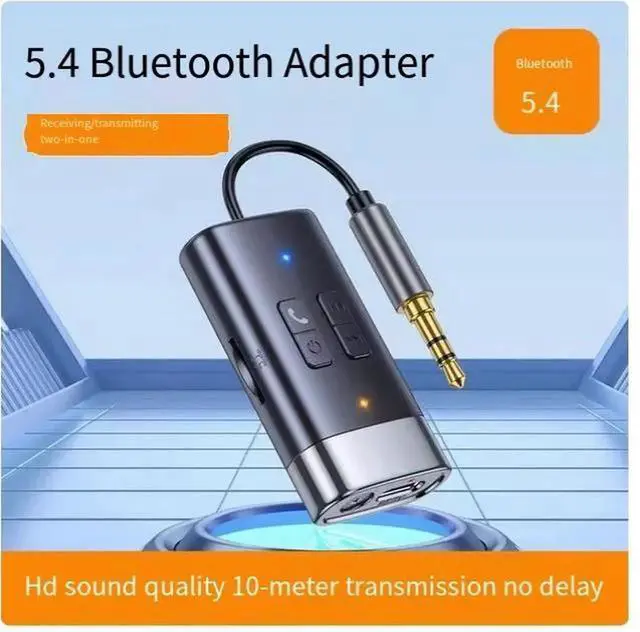 Alt view image 6 of 6 - Bluetooth 5.4 Receiver and transmitter, hands-free aux two-in-one wireless transmitter for aircraft fitness TV