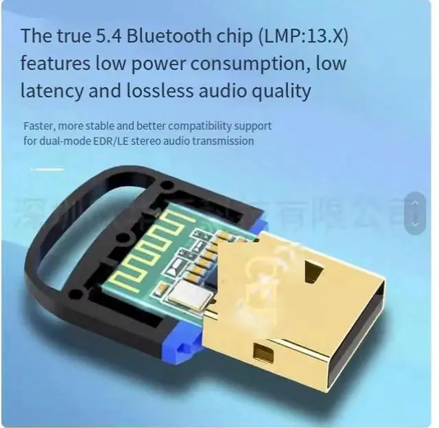 Alt view image 2 of 3 - Driver-free 5.4 Bluetooth adapter, external USB mini Bluetooth receiver and transmitter for computer, speaker and headphone connector