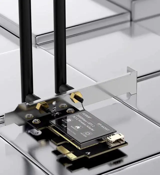 Alt view image 2 of 3 - EP-AX200T PCI-E Desktop Gigabit Wireless card WIFI6 esports 3000M Bluetooth 5.2