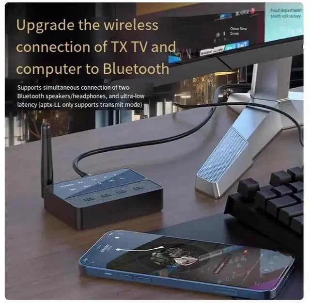 Alt view image 7 of 7 - Lossless low-latency Bluetooth 5.3 transmitter and receiver ultra-long-distance RCA to I2s audio one-to-two lossless