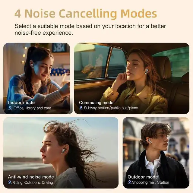 Alt view image 5 of 7 - QCY MeloBuds Pro Aadptive Hybrid Active Noise Cancelling Wireless Earbuds, Reduce Noise by Up to 99%, Bluetooth 5.3 Wireless LDAC Hi-Res Audio, 34H Playtime, Comfortable Fit, Custom EQ via App