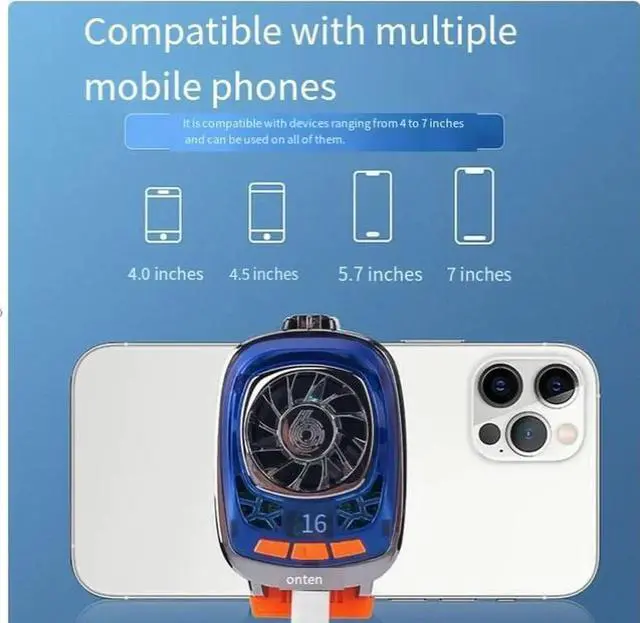 Alt view image 7 of 7 - TYPE-C interface mobile phone cooler, a large-area cooling semiconductor cooling wonder specifically designed for game live streaming, suitable for both Apple and Android devices