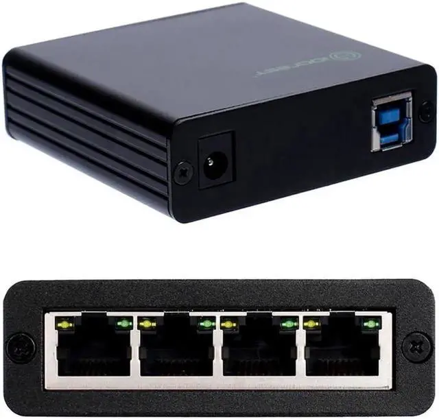Alt view image 7 of 7 - USB 3.0 To RJ45 Network Card Adapter USB3.0 to 4 Ports 10/100/1000M Gigabit Ethernet Controller Adapter 10/100/1000 USB Gigabit Lan Network NIC Adapter