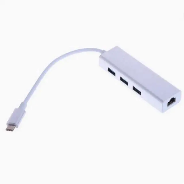Alt view image 4 of 4 - Type-C to RJ45 external Gigabit network card + 3.0 HUB computer converter dock