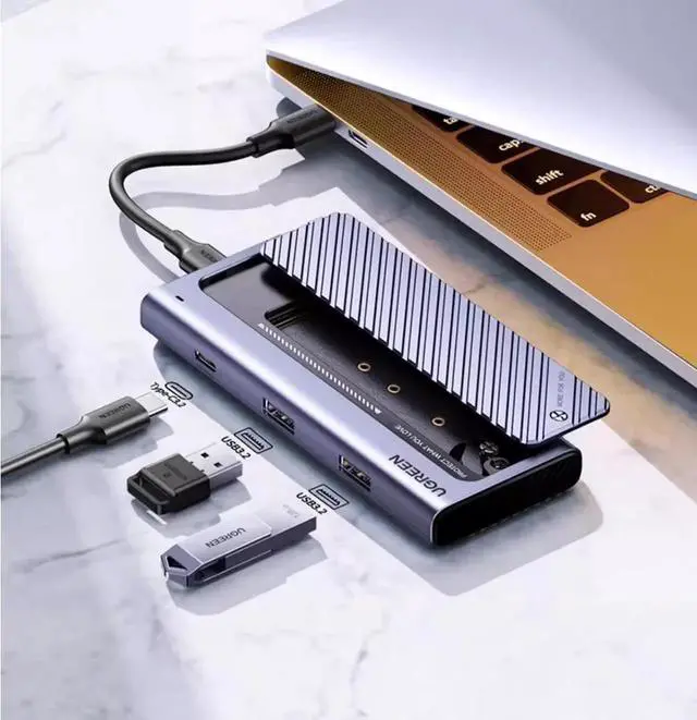 Alt view image 2 of 6 - m2 SSD box nvme/sata dual protocol typec External usb3.2 Mobile m.2 docking station