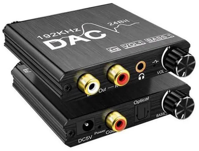 Alt view image 3 of 6 - 192KHZ digital-to-analog audio converter, fiber-to-analog-to-digital video converter, DAC audio converter