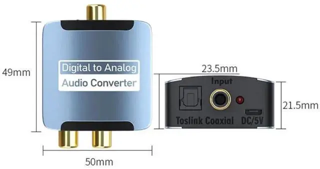 Alt view image 5 of 7 - The digital coaxial audio converter fiber optic is suitable for converting the output audio cable Spdif of Xiaomi TV to analog AUX