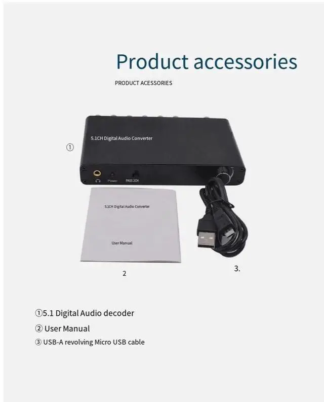Alt view image 6 of 7 - 5.1 Audio decoder Digital Audio Converter DTS/AC3 Dolby Decoder SPDIF input to 5.1CH
