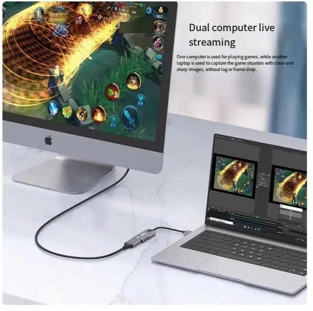 Alt view image 3 of 6 - 4K usb video capture card for live recording, HDMI 1080P high-definition camera, switch/PS4/xbox/NS game console, laptop camera, Nintendo video, DSLR, mobile phone 4