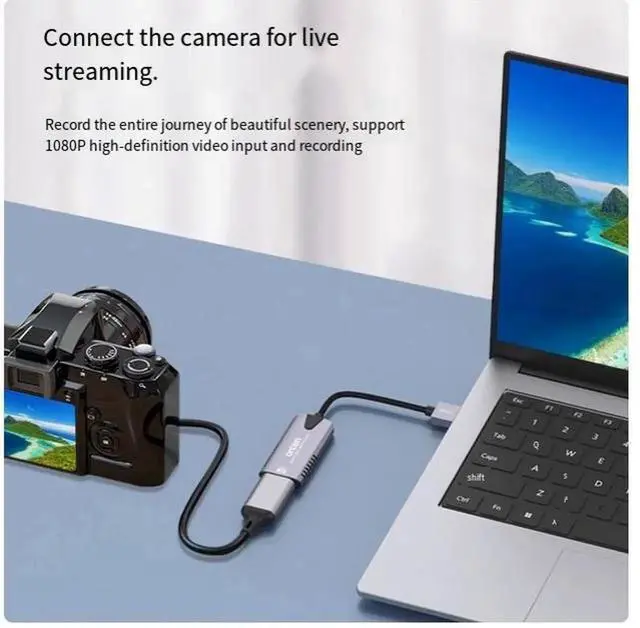 Alt view image 2 of 6 - 4K usb video capture card for live recording, HDMI 1080P high-definition camera, switch/PS4/xbox/NS game console, laptop camera, Nintendo video, DSLR, mobile phone 4