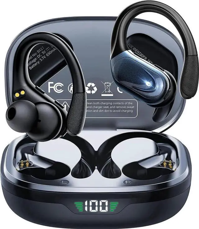 Main image of Ture Wireless Earbuds, in Ear Bluetooth Headphones with Built-in Mic, 75Hrs Playtime Sport Earphones with Digital Display & CVC 8.0, IPX7 Waterproof Over-Ear Headphones for Workout Running Outdoor