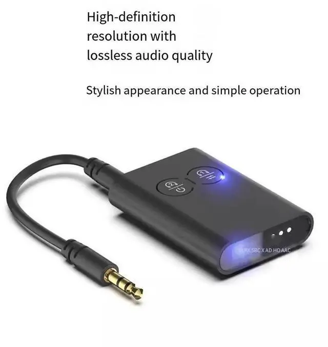 Alt view image 4 of 7 - Lossless Bluetooth 5.2 audio receiver and transmitter one-to-two support APTX 2-in-1 ultra-long battery life USB