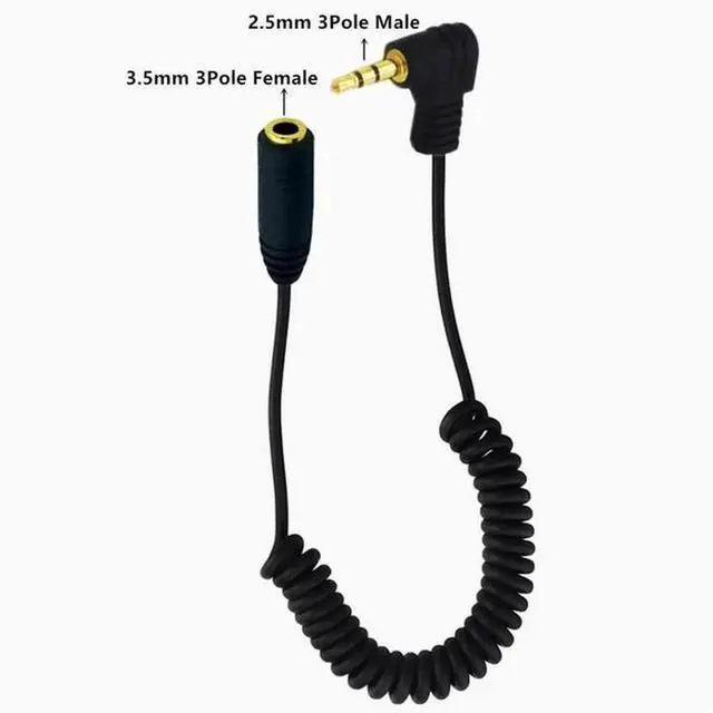 Main image of OD1.5mm spring mini turn 3.5MM to 2.5MM connector Small to large headphones convert audio cable male and female