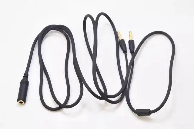 Alt view image 4 of 4 - 1.5M for Ra-zer 3.5mm audio one minute two headphones with microphone to computer audio adapter