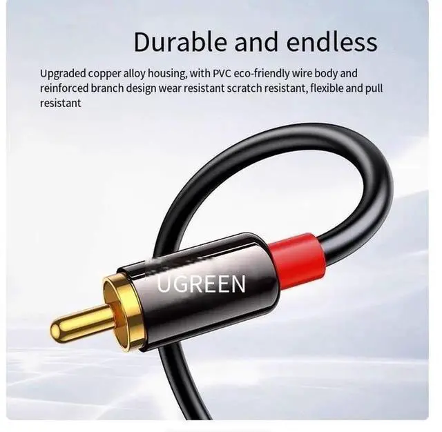 Alt view image 3 of 7 - 3.5mm rotary dual Lotus RCA input/output 1 tow 2 speaker audio cable
