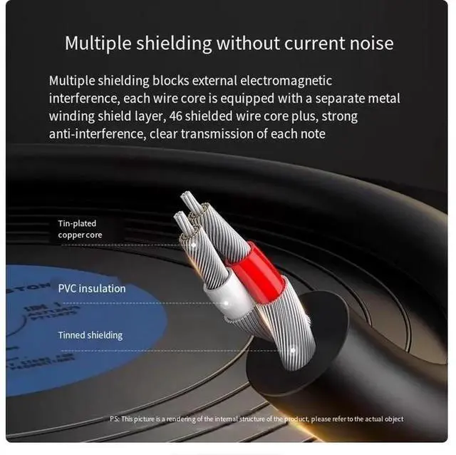 Alt view image 2 of 7 - 3.5mm rotary dual Lotus RCA input/output 1 tow 2 speaker audio cable