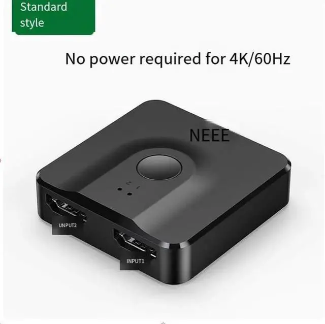 Alt view image 3 of 6 - 4K 60HZ KVM SWITCH HDMI 2.0 1 min 2 switcher 2 in 1 out hdmi high definition splitter 2 in 1 for switch computer video ps4 projector one drag two conversion display splitter