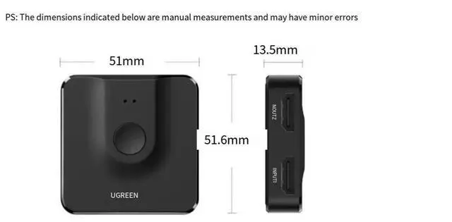 Alt view image 2 of 6 - 4K 60HZ KVM SWITCH HDMI 2.0 1 min 2 switcher 2 in 1 out hdmi high definition splitter 2 in 1 for switch computer video ps4 projector one drag two conversion display splitter