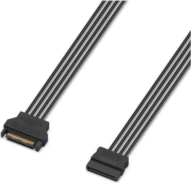 Alt view image 4 of 6 - 3 Pack SATA Power Extension Cable 3Pack 15 Pin SATA Male to Female Extender Power Adapter Cable for Serial ATA Hard Drives, SATA HDD, SSD, CD Driver, CD Writer, CD ROM Drives 18 Inch(50cm)