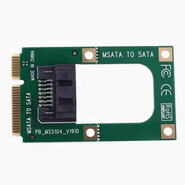 Alt view image 3 of 4 - to SATA adapter MSATA to 7-pin hard disk SSD solid State SATA3.0 interface adapter Card +SATA cable