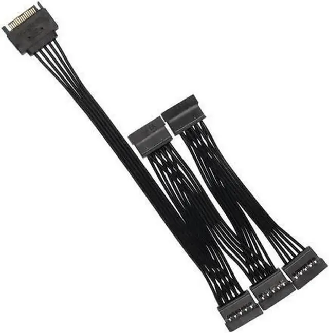 Alt view image 6 of 6 - SATA Power Splitter Cable SATA 15 Pin Male to 5 Female Power Splitter Extension Cable Serial ATA Power Cable Splitter Hard Drive Power Cable (50cm+10cm+10cm+10cm+10cm)