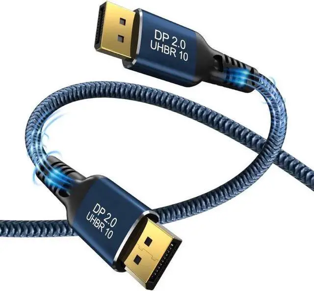 Main image of 16K DisplayPort 2.0 Cable 3.3ft Supports 16K@60Hz, 10K@60Hz, 8K@60Hz, 4K@165Hz, 4K@144Hz, 80Gbps, Dynamic HDR Compatible with Monitor Video Graphics Card etc
