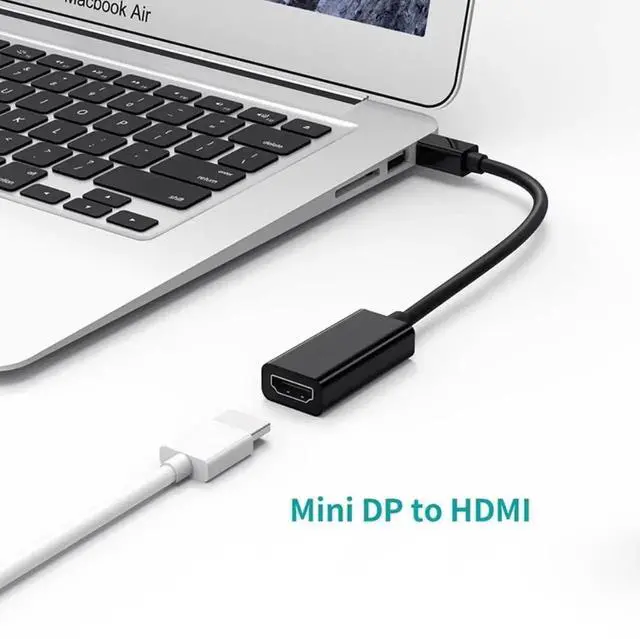 Alt view image 4 of 6 - 4K 60HZ Mini to HDMI adapter is suitable for Apple notebook and 4K TV display projector Mini dp converter Thunder macbook video connection converter computer