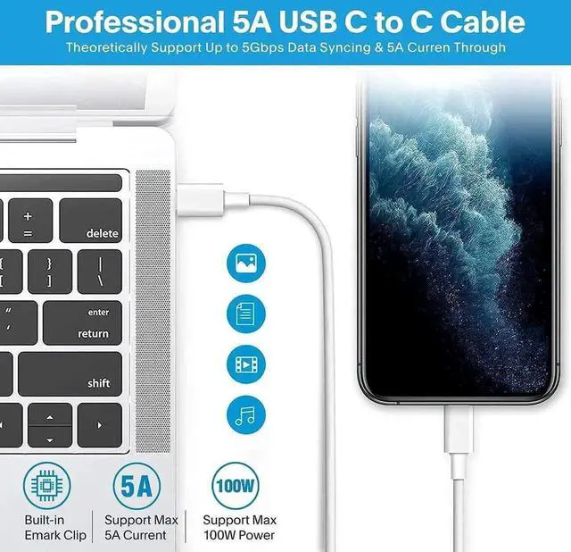 Alt view image 2 of 7 - MacBook Pro Charger for MacBook Air 13 14 15 16 inch 2024 2023 2022 2021 2020 M1 M2 M3 chip Laptop 96W USB C Power Adapter Mac Book Computer Fast Charger Block for USBC Device Included Type C Cable