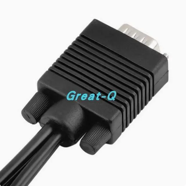 Alt view image 4 of 4 - VGA to AV cable VGA Lotus VGA color difference cable Computer TV cable VGA to 3RCA plus S terminal cable S-Video