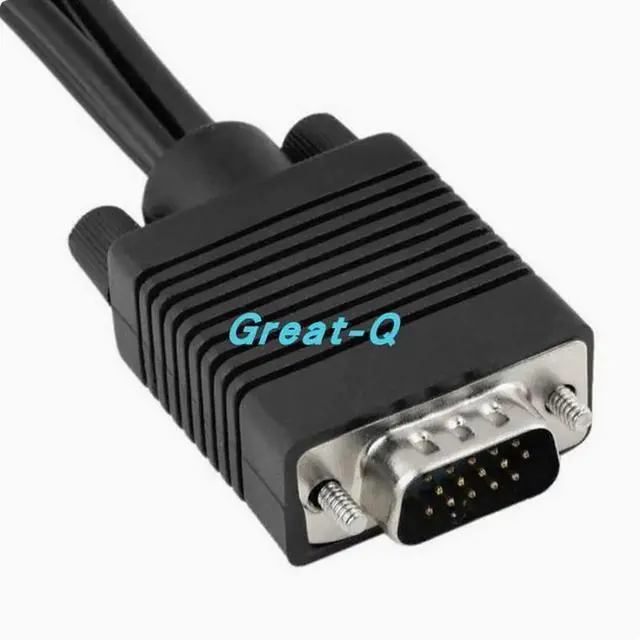 Alt view image 3 of 4 - VGA to AV cable VGA Lotus VGA color difference cable Computer TV cable VGA to 3RCA plus S terminal cable S-Video