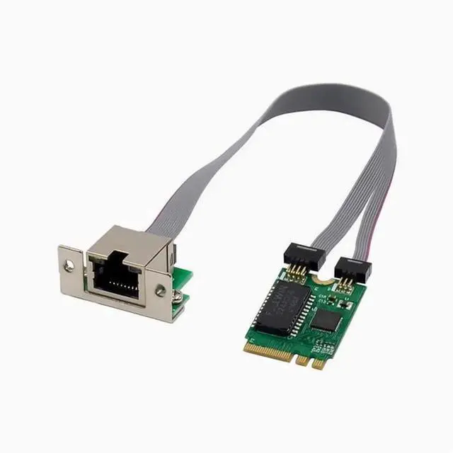 Main image of M.2 B+M KEY to Gigabit single-port wired industrial computer NIC RTL8111F Ethernet FPC cable 225 RTL8111F A+E Bent needle Gigabit