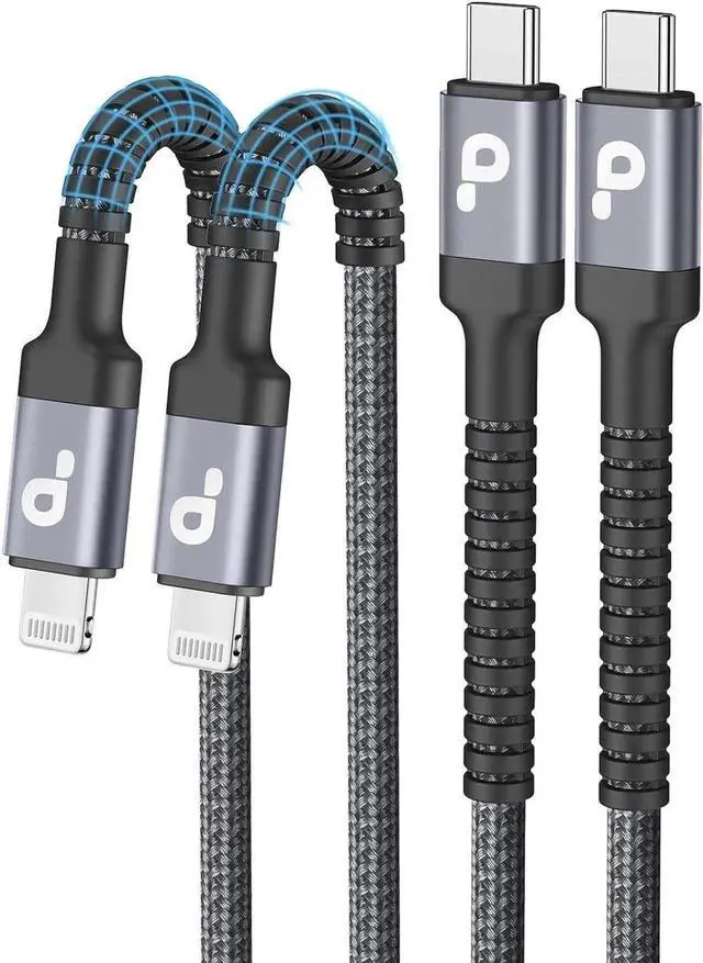 Alt view image 3 of 7 - Long iPhone Fast Charger [Apple MFi Certified] 2Pack 10FT USB C to Lightning Cable Type C iPhone Fast Charging Cord Compatible iPhone 14 13 12 11 Pro Max Xs 8 7 Plus and More