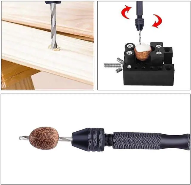 Alt view image 3 of 7 - Hand Drill Bits Set 31Pcs Hand Drill Set Precision Pin Vise Micro-Mini Twist Drill Bits For Metal Wood Delicate Manual Work