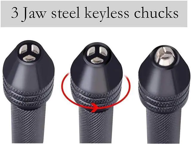 Alt view image 2 of 7 - Hand Drill Bits Set 31Pcs Hand Drill Set Precision Pin Vise Micro-Mini Twist Drill Bits For Metal Wood Delicate Manual Work