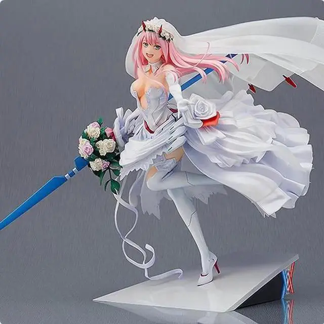 Alt view image 5 of 5 - Anime Darling in the franxxk zero two 02 Wedding dress 1/7 Action Figure 27cm