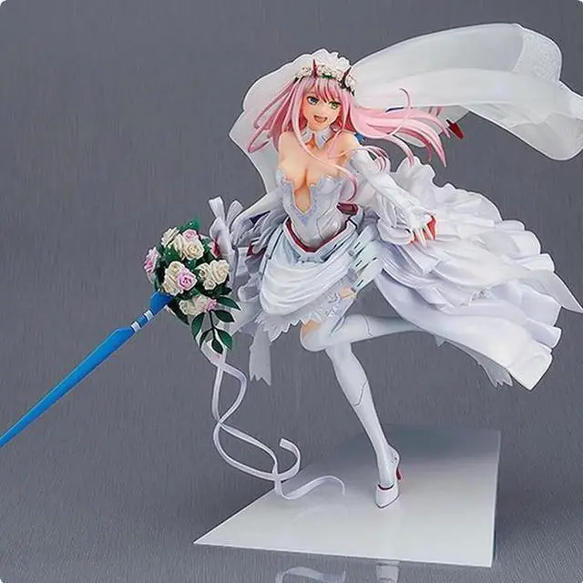 Alt view image 4 of 5 - Anime Darling in the franxxk zero two 02 Wedding dress 1/7 Action Figure 27cm