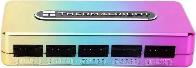Alt view image 3 of 7 - Thermalright Integrated ARGB Fan Hub, 10-Port 3 Pin PC Fan Controller, 5V Fan ARGB Hub, Support up to 10 Fans, SATA Power Cord Direct Input