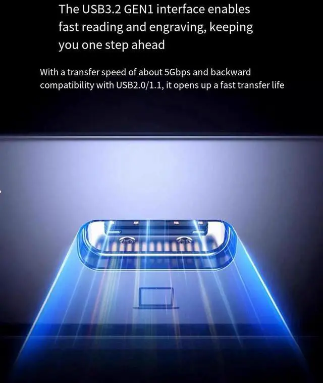 Alt view image 5 of 7 - Blu-ray external optical drive CD, DVD, BD burner, laptop external usb3.2 reading cd, universal mobile disc