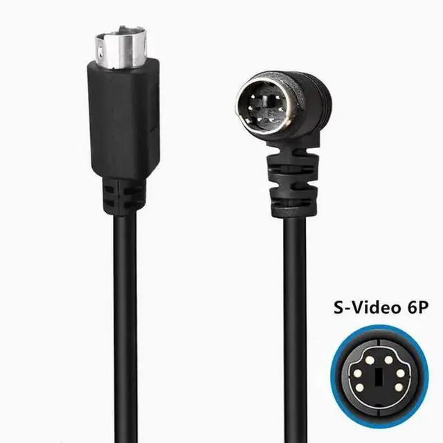 Main image of S-Video Single elbow MID 6pin 6-core copper PS extension cable PS2 adapter cable to keyboard and mouse port 0.5M