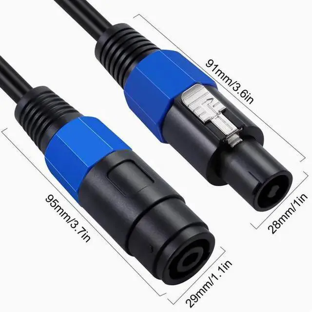 Alt view image 2 of 5 - Speakon a revolution two female 8mm speaker cable Audio cable Ohm head cable 0.6² copper speaker connection cable